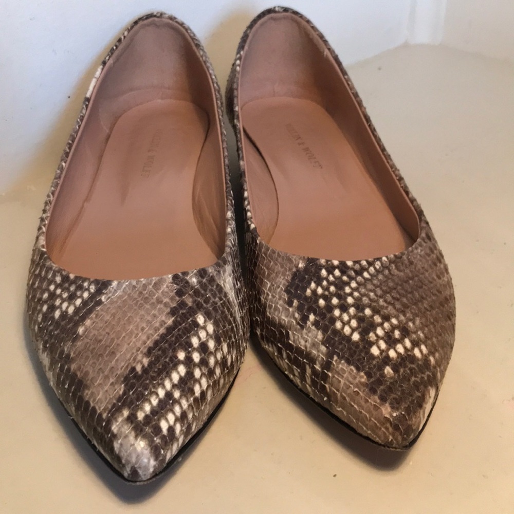 Walin & Wolff Snakeskin Flats